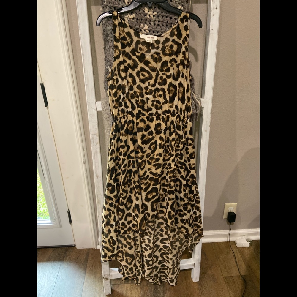 Leopard high-low dress